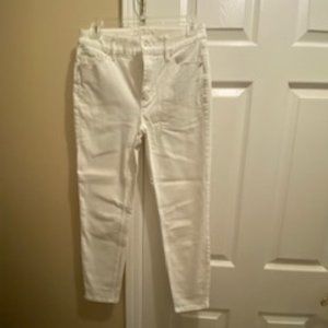 WHBM White Skinny Crop Denim